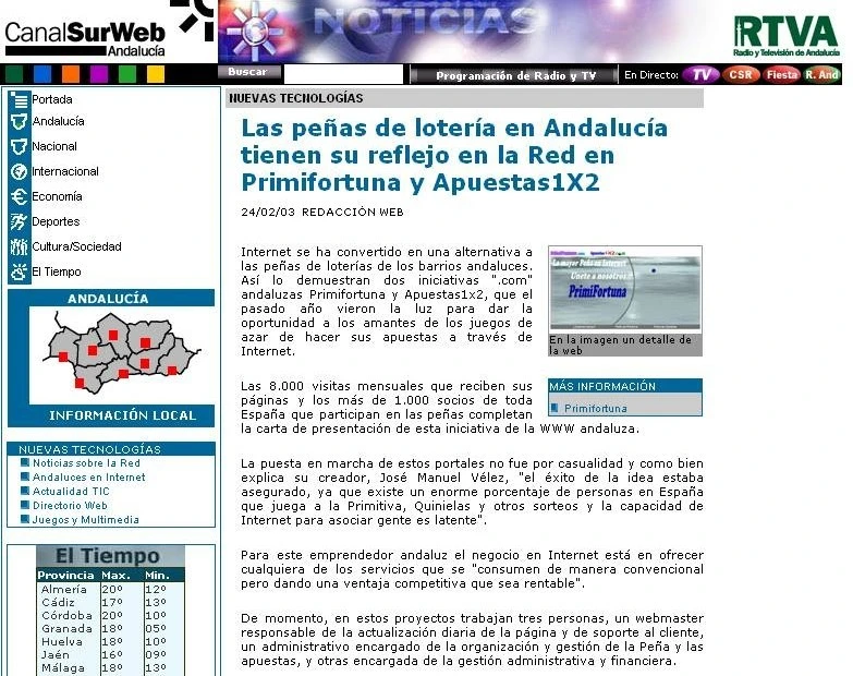 reportaje en canal sur